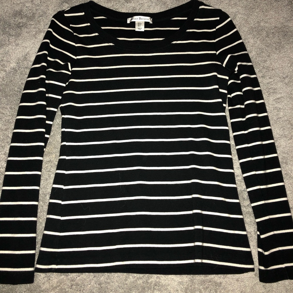 long sleeve striped top